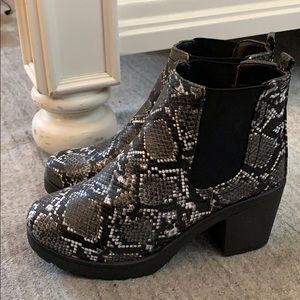 Snakeskin boots